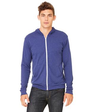 Bella+Canvas 3939 - Unisex Triblend Full-Zip Lightweight Hoodie