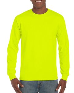 Gildan G240 - Ultra Cotton® 6 oz. Long-Sleeve T-Shirt (2400) Safety Green