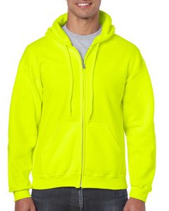 Gildan 18600 - FULL ZIP HOODED SWEATSHIRT 8 oz. Safety Green