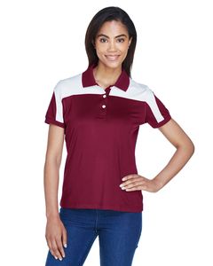 Team 365 TT22W - Ladies Victor Performance Polo Sp Maroon/Wht