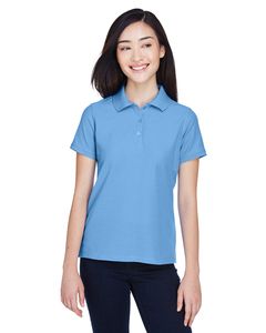 Harriton M280W - Ladies 5 oz. Blend-Tek Polo Light College Blue