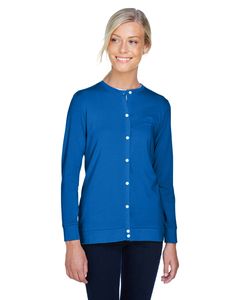 Devon & Jones DP181W - Perfect Fit Ladies Ribbon Cardigan French Blue