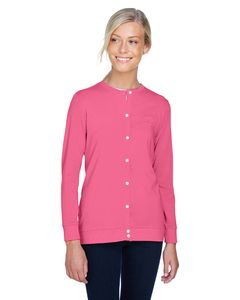 Devon & Jones DP181W - Perfect Fit Ladies Ribbon Cardigan Charity Pink