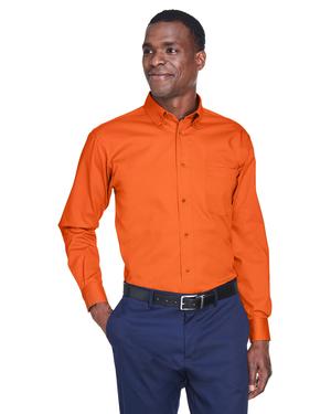 Harriton M500 - Mens Easy Blend Long-Sleeve Twill Shirt with Stain-Release