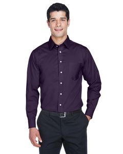 Devon & Jones DG530 - Men's Crown Collection Solid Stretch Twill Deep Purple