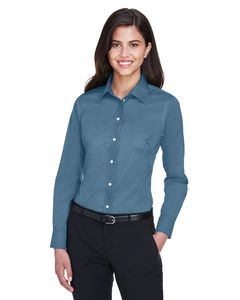 Devon & Jones DG530W - Ladies Crown Collection Solid Stretch Twill Slate Blue