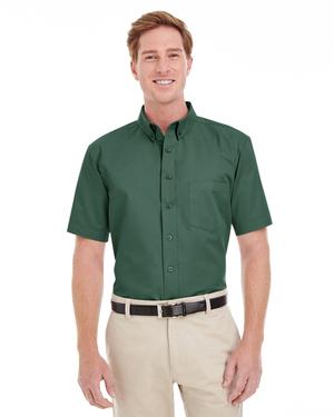 Harriton M582 - Mens Foundation 100% Cotton Short Sleeve Twill Shirt Teflon