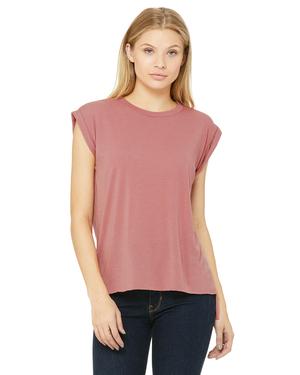 Bella+Canvas 8804 - Ladies Flowy Muscle T-Shirt with Rolled Cuff